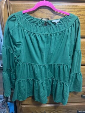 Rebecca Taylor Green blouse Size a medium
